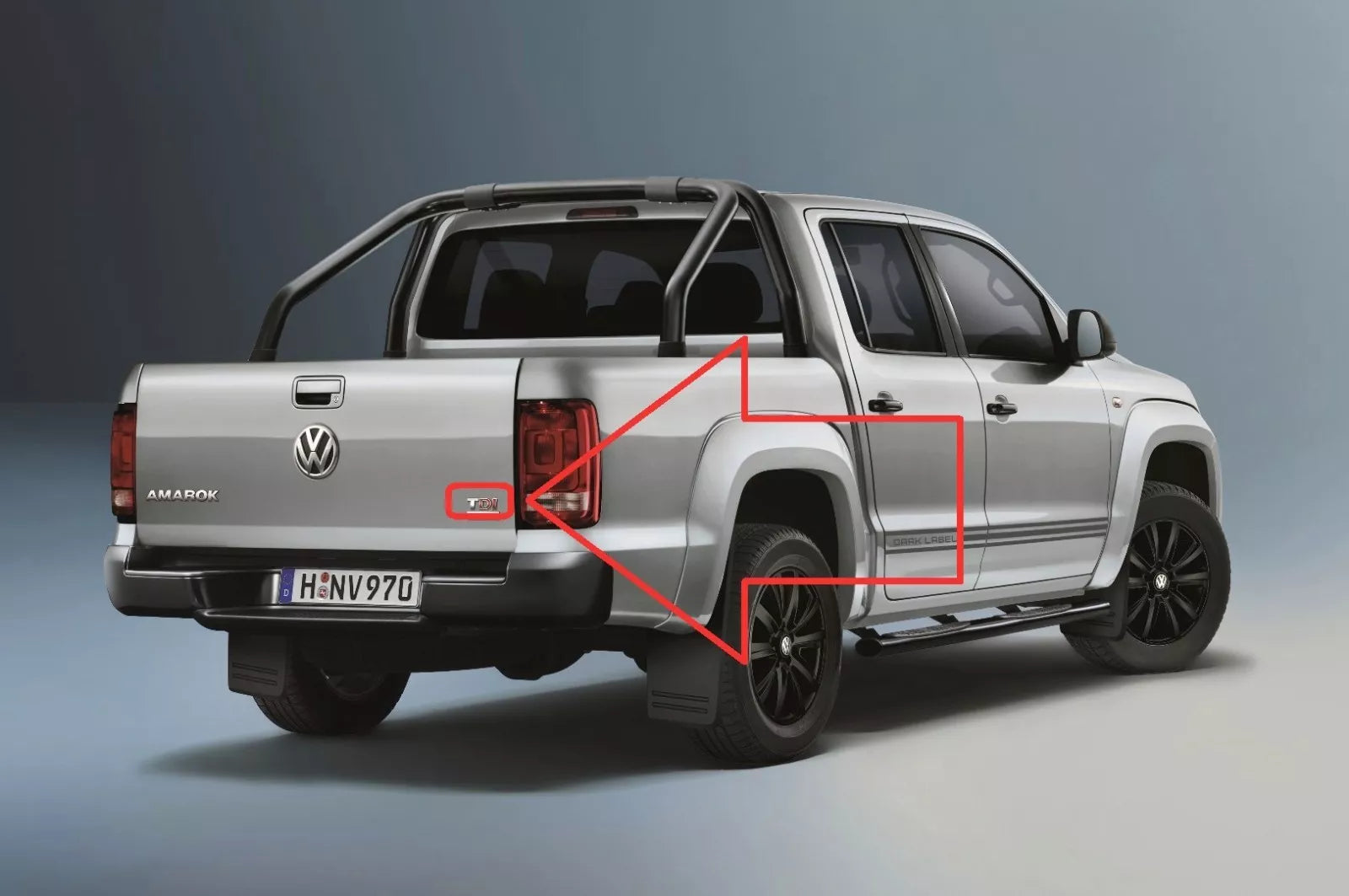 VW AMAROK CRAFTER REAR BOOT LID BADGE "TDI" INSCRIPTION EMBLEM NEW