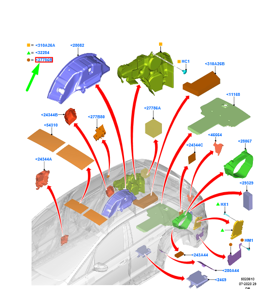 new ford galaxy mk3 rear left side insulator 2107920 original