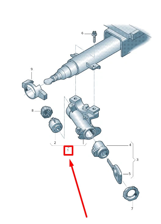 NEW VW AMAROK FLATBED S1B STEERING LOCK IGNITION SWITCH 6R0905851K ORIGINAL