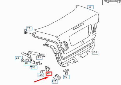 NEW MERCEDES-BENZ C W203 REAR LID END STOP A2087580043 ORIGINAL
