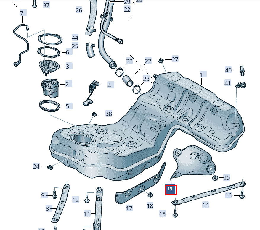 NEW AUDI A8 4N REAR FUEL TANK GUARD PLATE 4N0201783 ORIGINAL