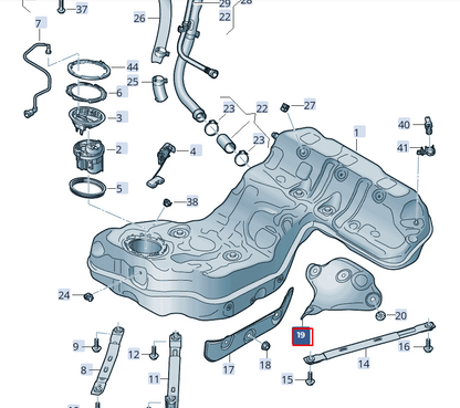NEW AUDI A8 4N REAR FUEL TANK GUARD PLATE 4N0201783 ORIGINAL
