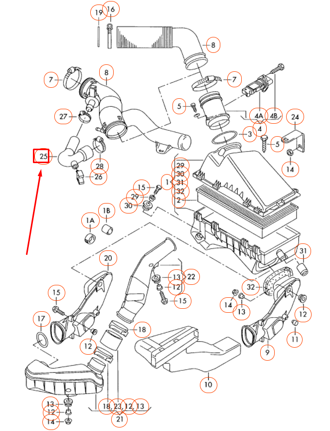 NEW VOLKSWAGEN BEETLE 9C ENGINE CRANKCASE BREATHER HOSE 1J0103493C ORIGINAL