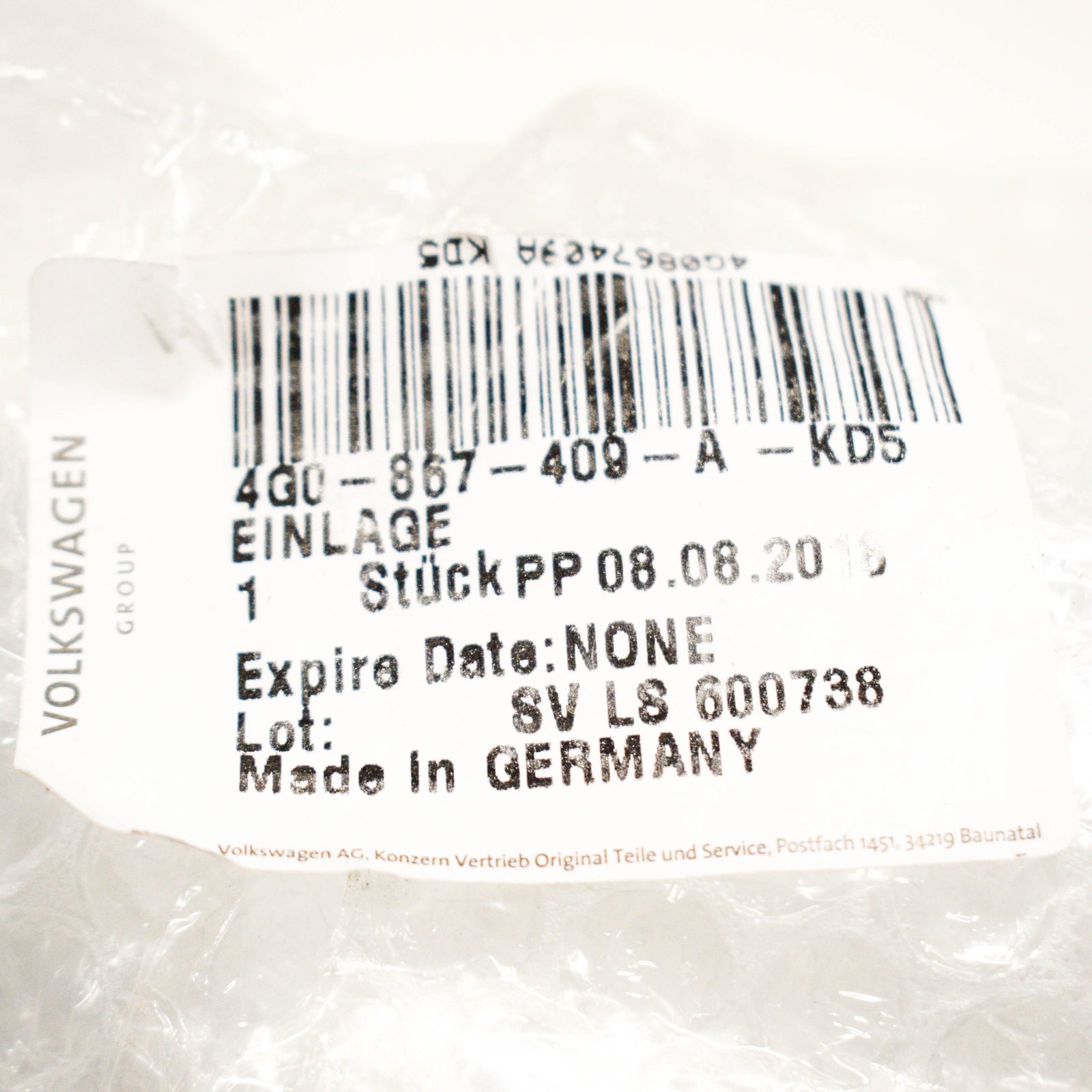 NEW AUDI A6 C7 FRONT LEFT INTERIOR TRIM INSERT 4G0867409AKD5 ORIGINAL