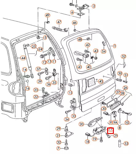 NEW VOLKSWAGEN SHARAN 7M REAR TAILGATE LID LOCK 7M4827505C ORIGINAL