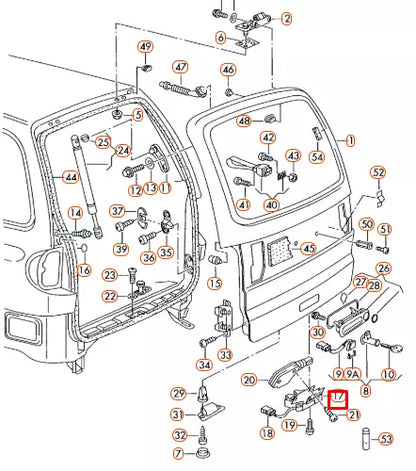 NEW VOLKSWAGEN SHARAN 7M REAR TAILGATE LID LOCK 7M4827505C ORIGINAL