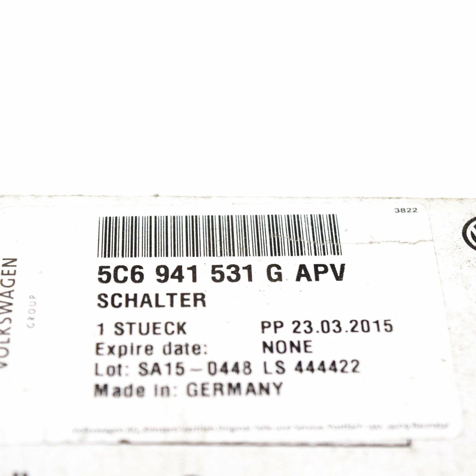 NEW VW BEETLE A5 FRONT HEADLIGHT LIGHT MULTIPLE SWITCH 5C6941531GAPV