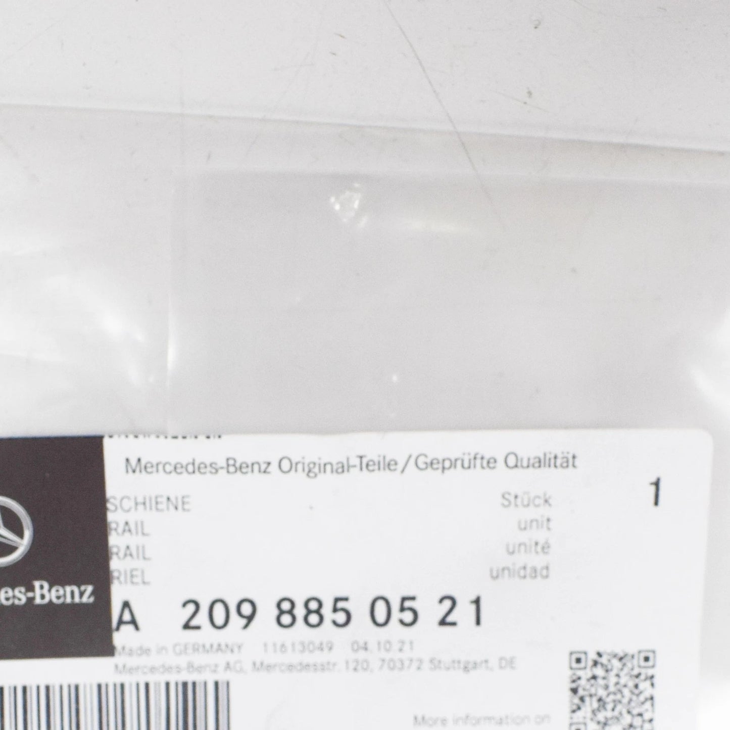 NEW MB CLK C209 AMG REAR BUMPER LEFT CHROME TRIM A2098850521 ORIGINAL