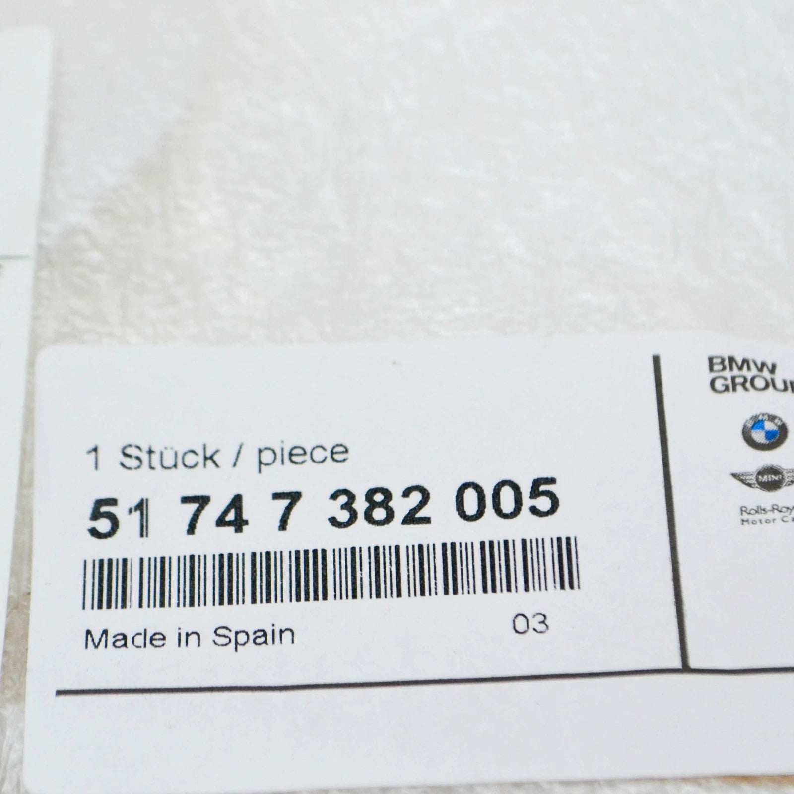 NEW BMW 3 GT F34 FRONT LEFT SIDE PANEL DUCT TRIM 51747382005 ORIGINAL