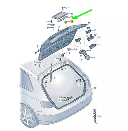 NEW AUDI A3 8V REAR LICENCE PLATE CLIP 8T0827310A ORIGINAL