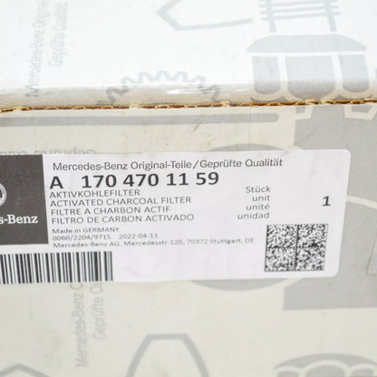 NEW MERCEDES-BENZ SLK R170 ACTIVATED CHARCOAL FILTER A1704701159