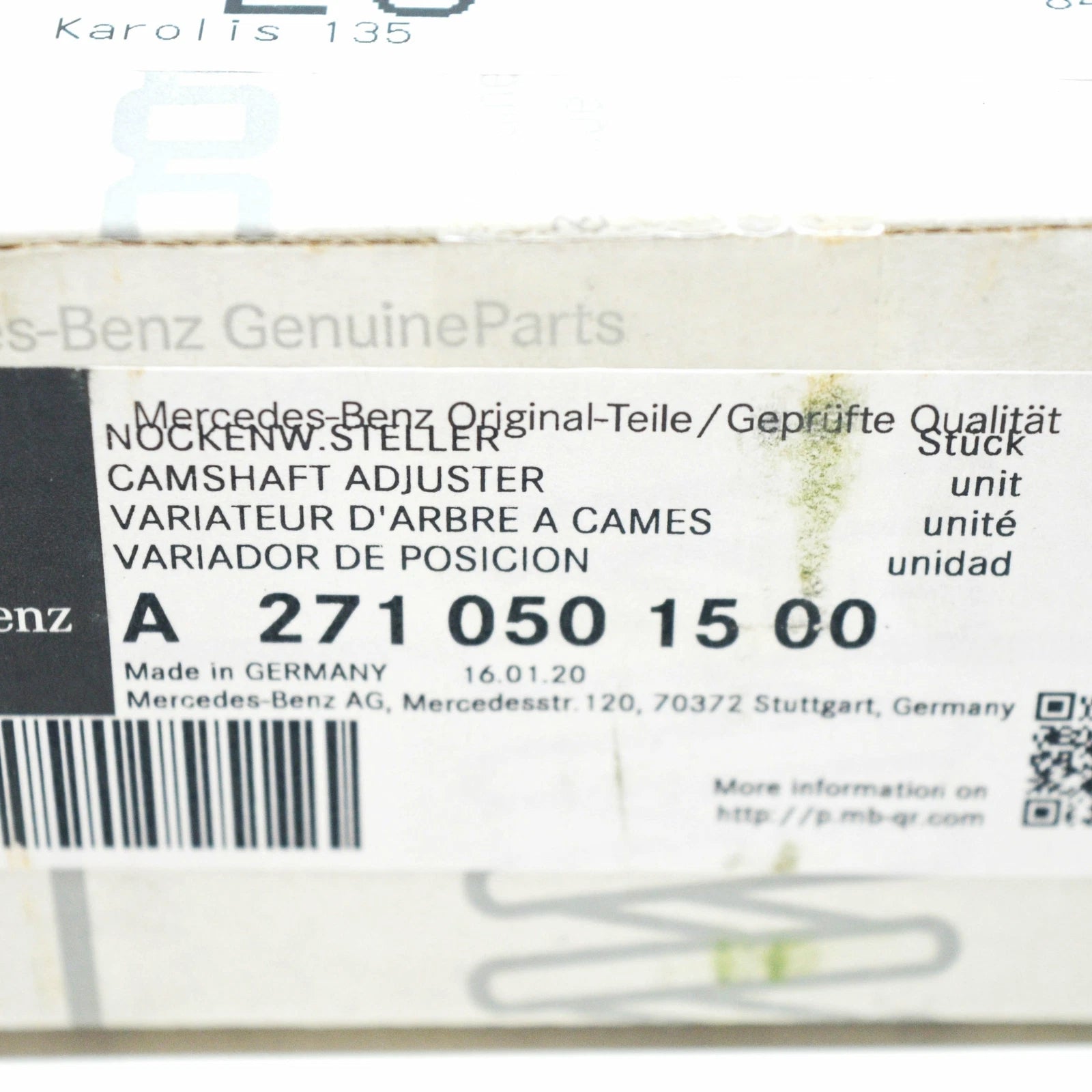 NEW MERCEDES-BENZ C W204 EXHAUST CAMSHAFT POSITIONER A2710501500 ORIGINAL