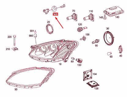 NEW MERCEDES-BENZ S W221 LEFT HEADLIGHT BRACKET REPAIR KIT A2218201314 ORIGINAL