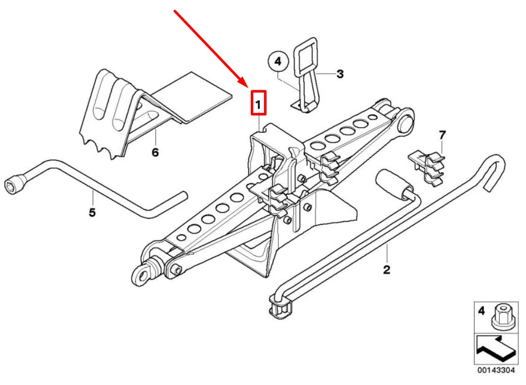 NEW BMW X3 E83 LIFT JACK 3403150 71103403150 ORIGINAL