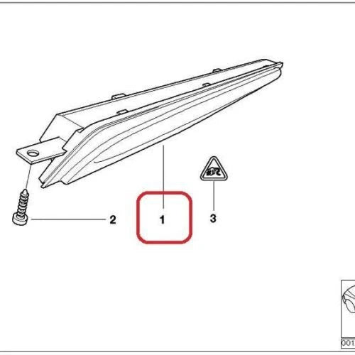 NEW BMW 3 TOURING E46 THIRD BRAKE LIGHT 63256917540 6917540 ORIGINAL