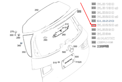 new mercedes-benz glb x247 rear end door model badge a2478172200 original