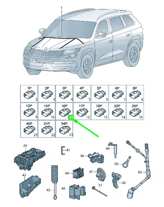 NEW VW PASSAT B8 3G 3D0973993 ORIGINAL