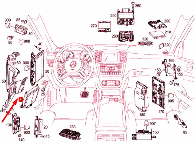 NEW MB GLE W166 VIDEO AND RADAR SENSOR SYSTEM CONTROL UNIT A0009002003 ORIGINAL