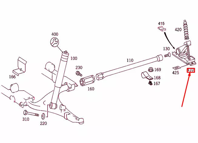 NEW MB ML W163 FRONT AXLE TORSION BAR RIGHT BEARING A1633200173 ORIGINAL