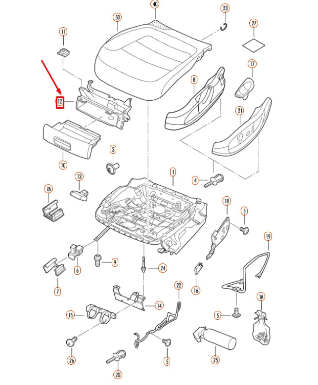 NEW VOLKSWAGEN JETTA A6 FRONT LEFT SEAT GUIDE FRAME 5C6882599A9B9