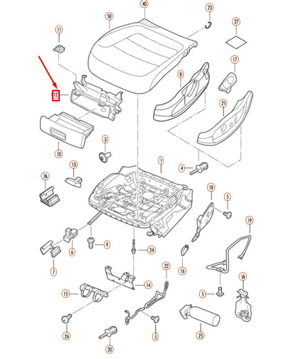 NEW VOLKSWAGEN JETTA A6 FRONT LEFT SEAT GUIDE FRAME 5C6882599A9B9