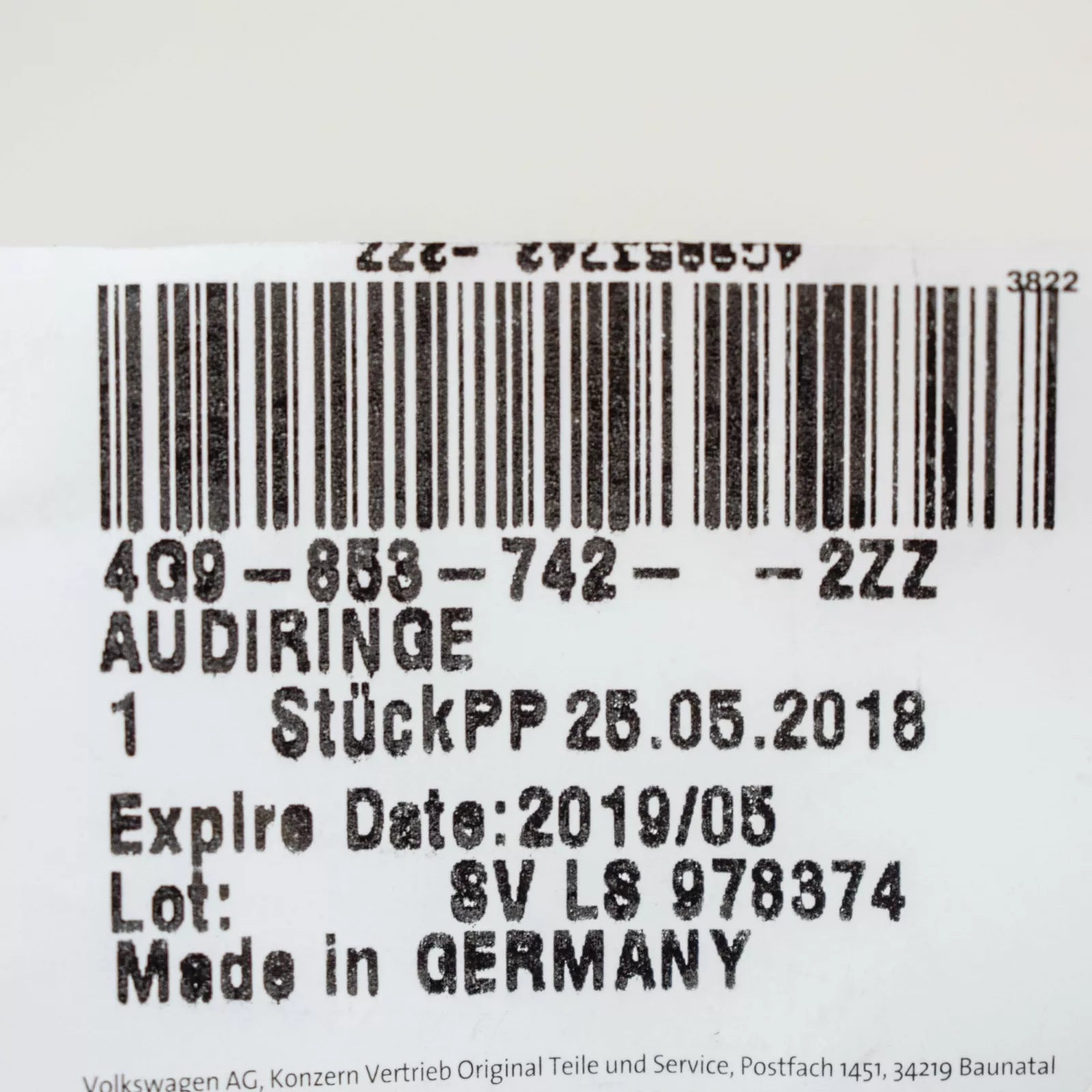 NEW AUDI A6 C7 RS6 FRONT GRILLE BADGE 4G98537422ZZ