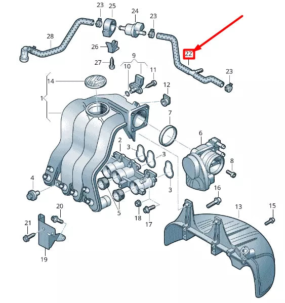 NEW VOLKSWAGEN CADDY 2K MK3 INTAKE SYSTEM CONNECTING HOSE 06G133366