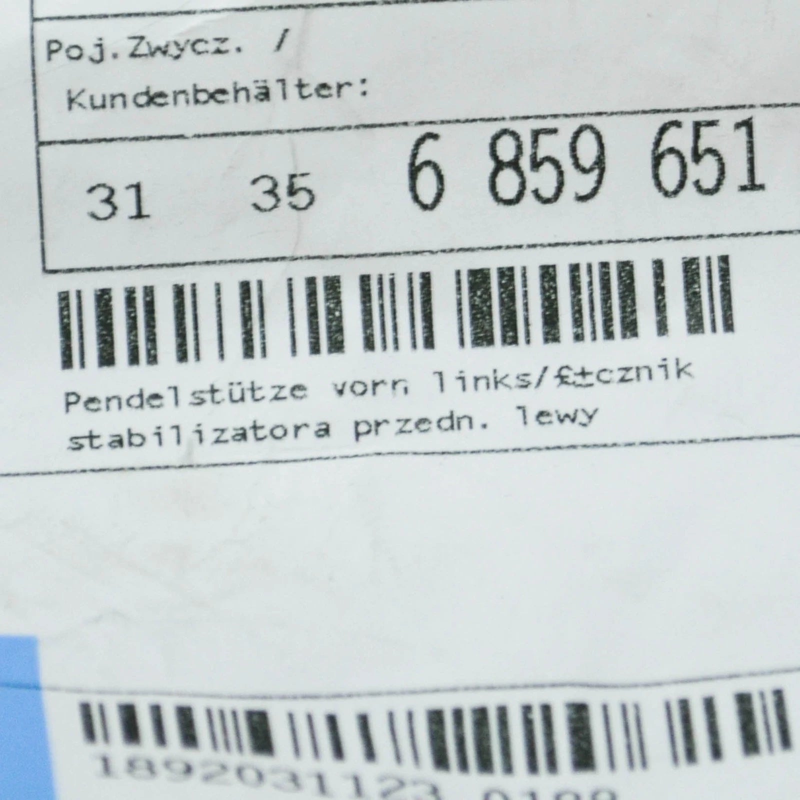 NEW BMW X5 F15 FRONT SWAY BAR STABILIZER LEFT TIE ROD 31356859651 2015 ORIGINAL