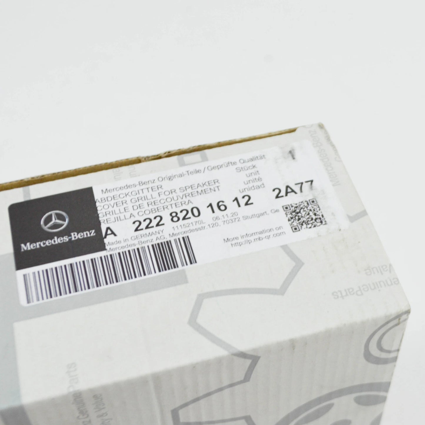 NEW MB S W222 FRONT LEFT DOOR LOUDSPEAKER COVER GRILLE A22282015122A77 ORIGINAL
