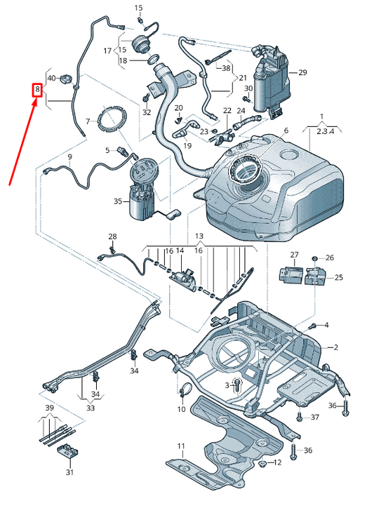 new vw golf vii 5g mk7 fuel line 5q0201931m original