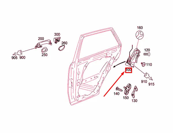 NEW MERCEDES-BENZ ML W164 REAR RIGHT DOOR LOCK A1647302635 ORIGINAL