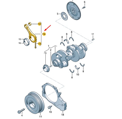 NEW AUDI A4 B9 CONNECTING RODS KIT 059198401N ORIGINAL