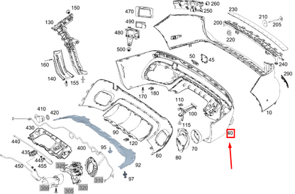 new mercedes-benz glb x247 rear bumper lower trim a2478858402 original