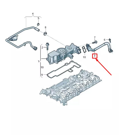 NEW AUDI TT ROADSTER FV PCV BREATHER HOSE 07K103213L ORIGINAL