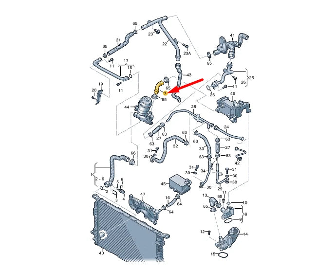 NEW AUDI A6 C7 COOLANT HOSE 059121103H ORIGINAL