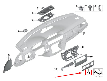 NEW BMW 3 E90 INTERIOR CLIMATE CONTROL TRIM 9137563 51459137563 ORIGINAL
