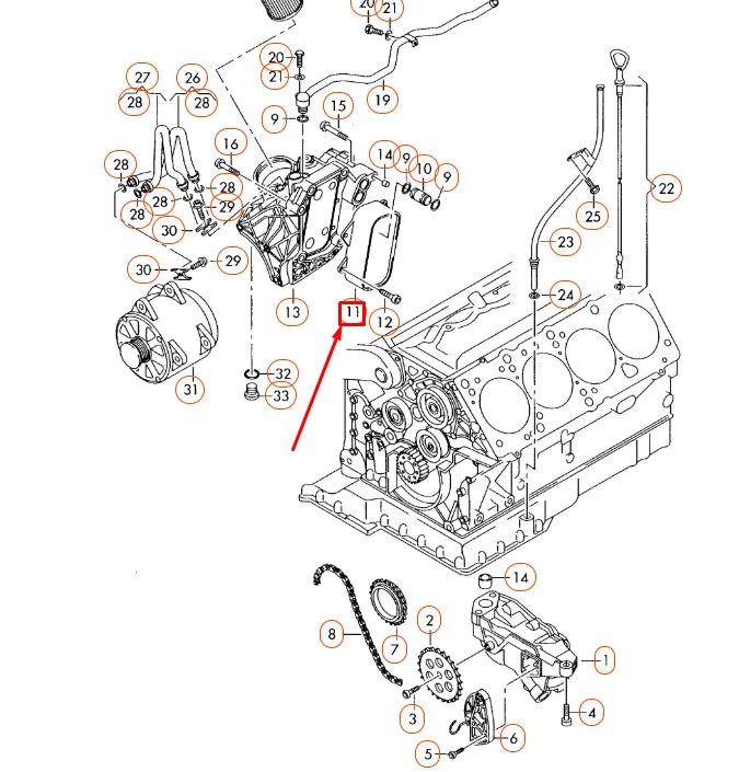 NEW AUDI A8 D3 ENGINE OIL COOLER 077117021Q ORIGINAL