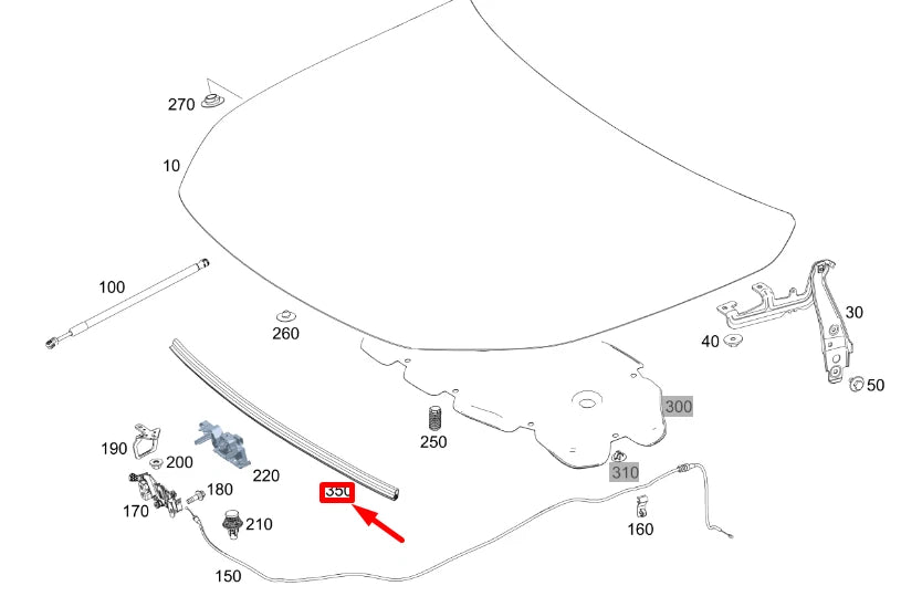 NEW MERCEDES-BENZ B W247 ENGINE HOOD SEAL A1778870600 ORIGINAL