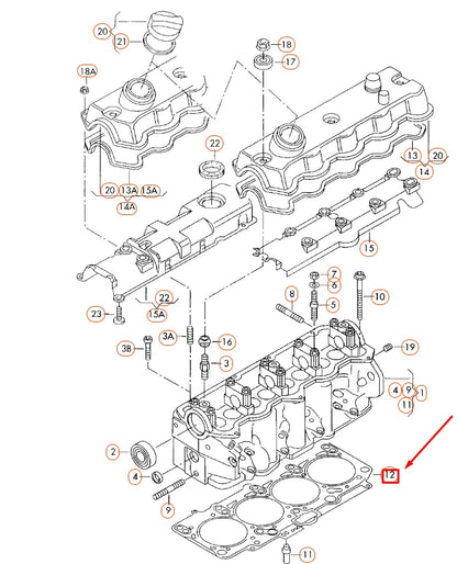 NEW VW BEETLE 9C CYLINDER HEAD COVER GASKET 038103383AL ORIGINAL