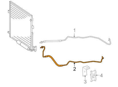 NEW MERCEDES BENZ ML W164 OIL COOLER INLET HOSE A1645005472 ORIGINAL