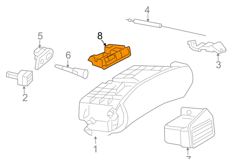 NEW MB C W203 GLOVE COMPARTMENT BOX LIGHT A2038201901 ORIGINAL
