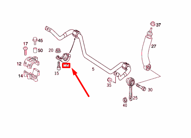 NEW MERCEDES-BENZ S W220 FRONT SWAY BAR BRACKET A2203230040 ORIGINAL