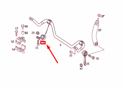 NEW MERCEDES-BENZ S W220 FRONT SWAY BAR BRACKET A2203230040 ORIGINAL