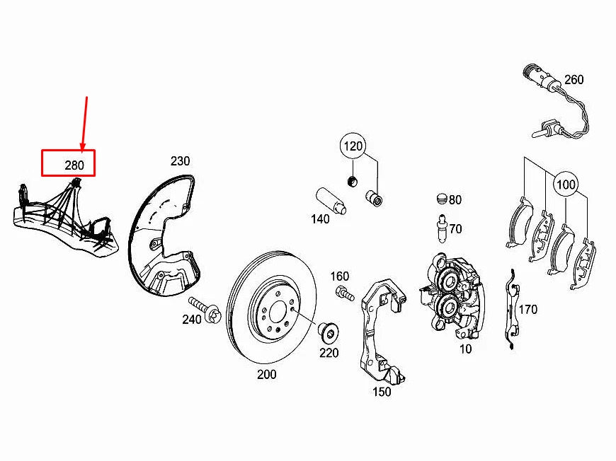 NEW MERCEDES-BENZ GLE COUPE C292 FRONT LEFT GUIDE VANE A2924210120 ORIGINAL
