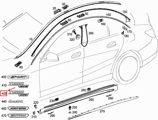 new mercedes-benz gla x156 left fender model plate a1768173200 original