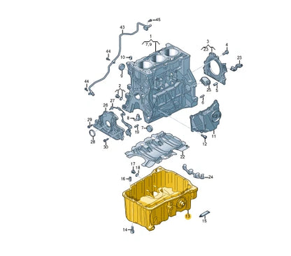 NEW VOLKSWAGEN T-ROC A11 CRANKCASE OIL SUMP 05C103601D ORIGINAL