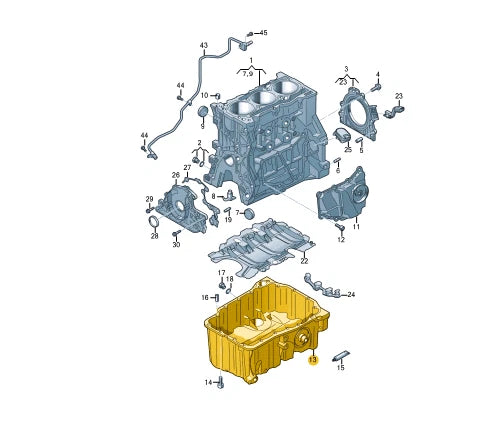 NEW VOLKSWAGEN T-ROC A11 CRANKCASE OIL SUMP 05C103601D ORIGINAL