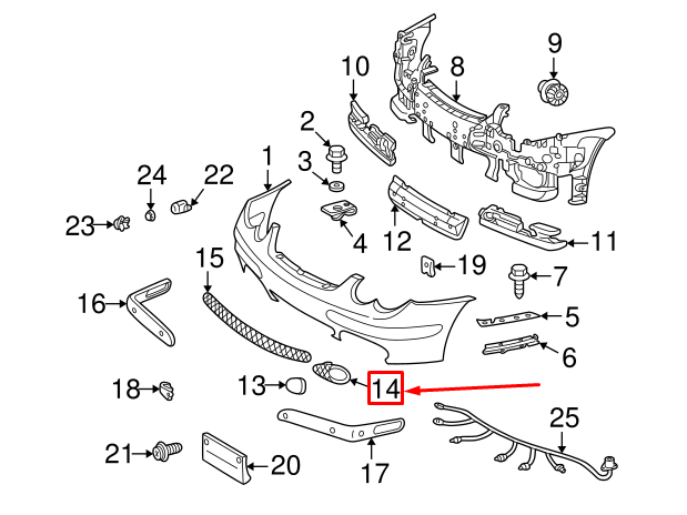 NEW MERCEDES-BENZ C W203 FRONT LEFT FOG LIGHT COVER GRILL A2038850923 ORIGINAL