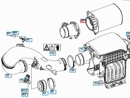 NEW MERCEDES BENZ C W205 AIR FILTER INSERT A2740940104 ORIGINAL
