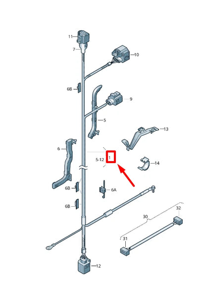 NEW AUDI A3 8P1 POWER STEERING RACK WIRING LOOM RHD 1K2971111AJ
